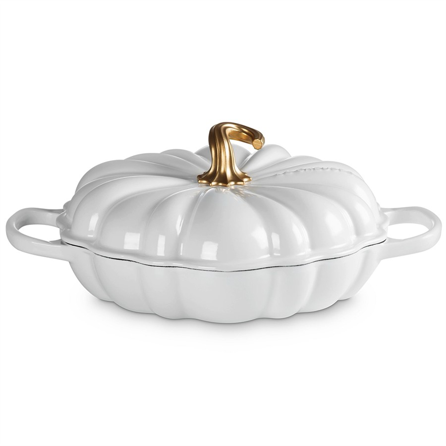 Le Creuset Pumpkin Braiser White 28 cm Image
