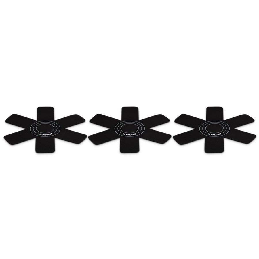 Le Creuset Set of 3 Pan Protector Black Image
