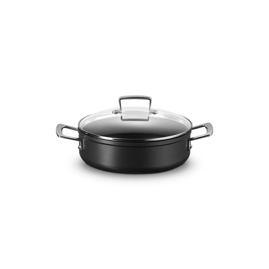 product image Le Creuset Sauteuse +Glass Lid Blk 24 cm 