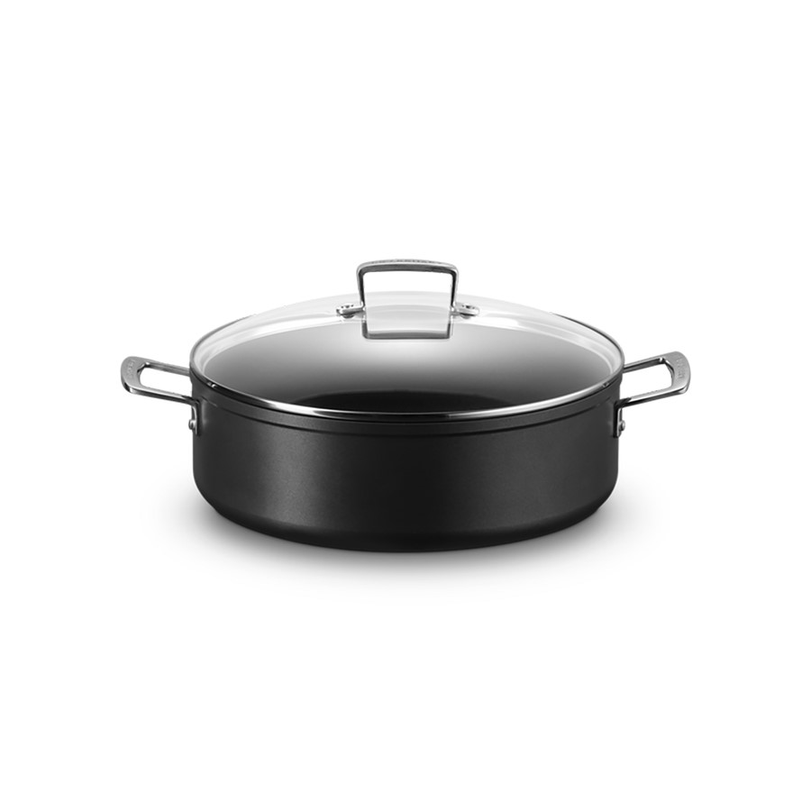 product image Le Creuset Sauteuse +Glass Lid Blk 30 cm 