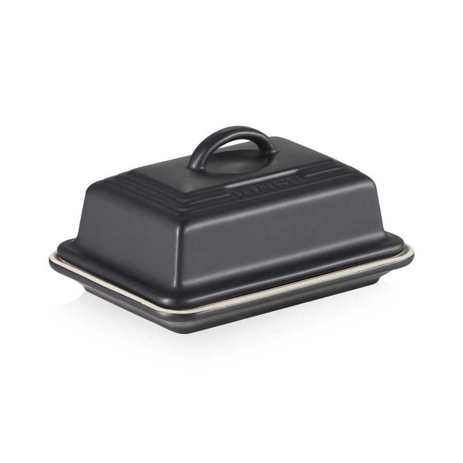 Le Creuset Butter Dish Matt Black 17 cm Image