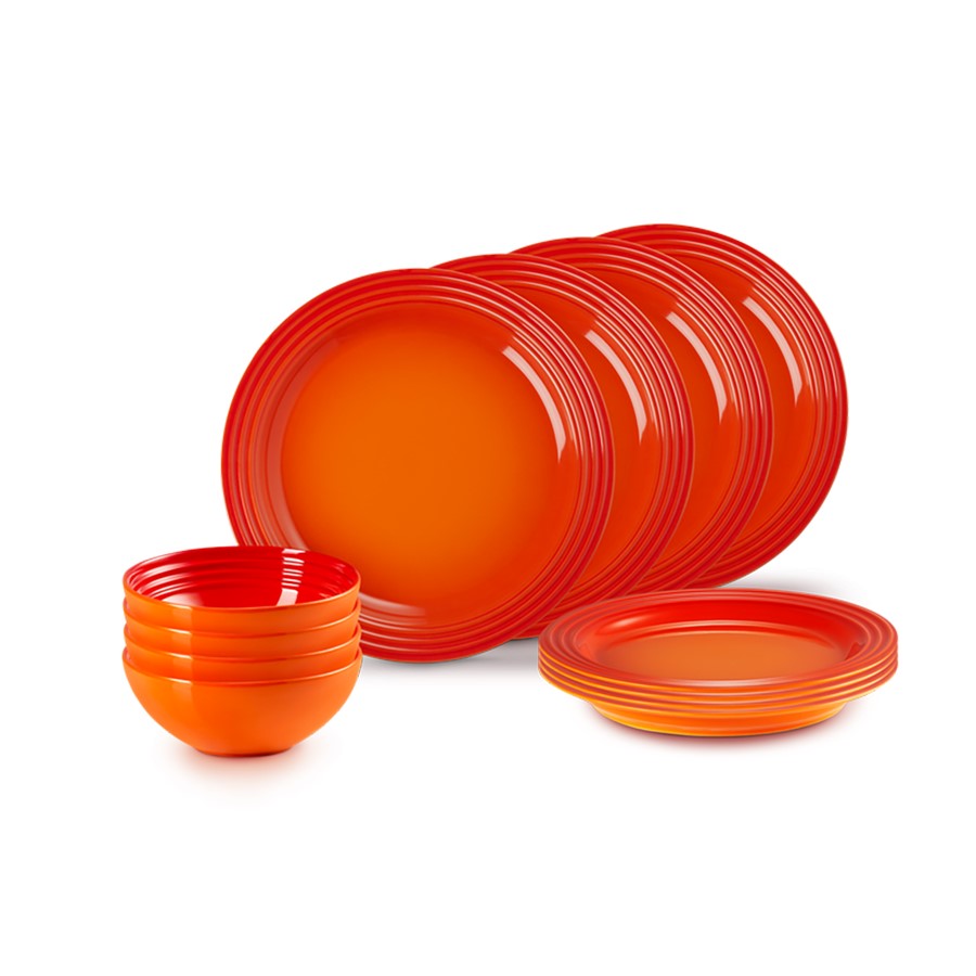 product image Le Creuset Dinner Set Vancouver 12 piece Flame