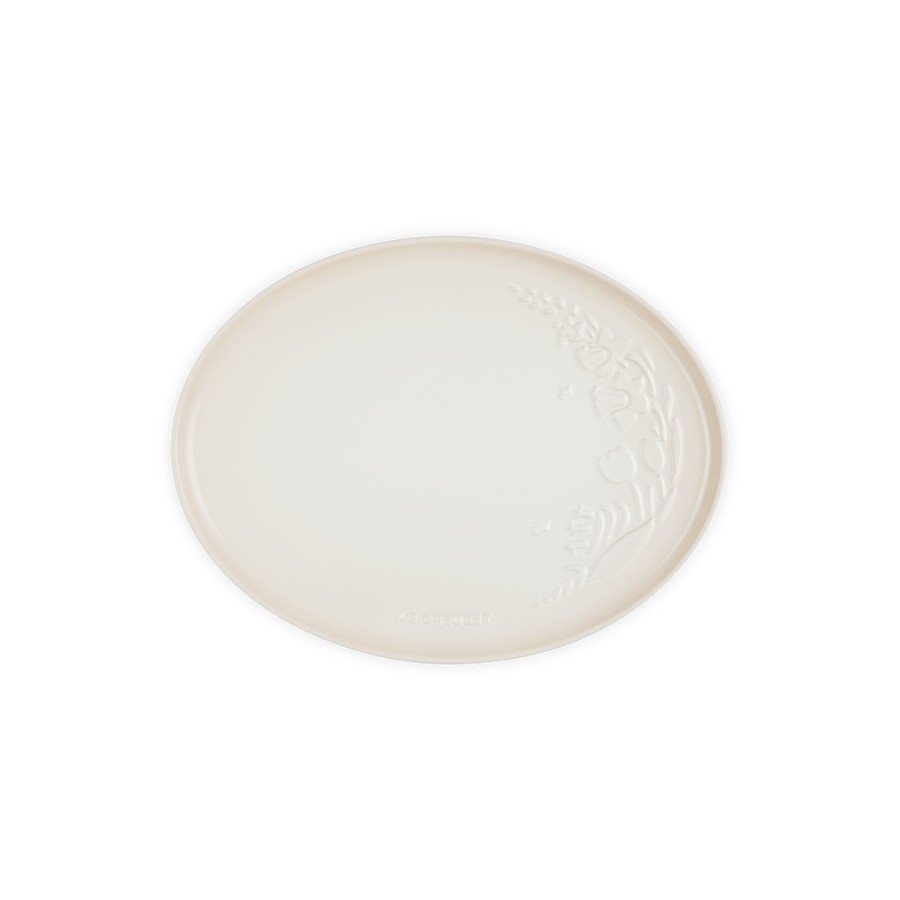 Le Creuset Oval Service Platter Meringue Image