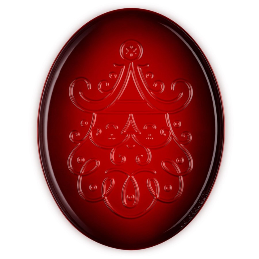 product image Le Creuset Santa Oval Platter Cerise 35 cm
