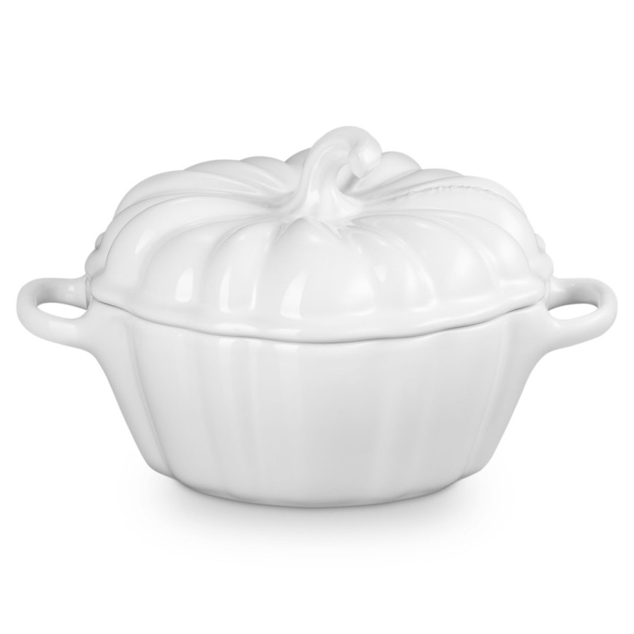 Le Creuset Pumpkin Cocotte White 350 ml Image