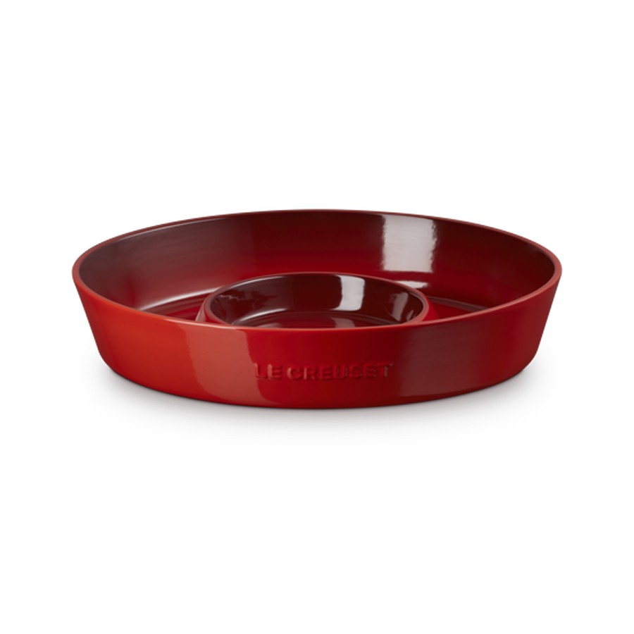 Le Creuset Chip&Dip Oval Platter Cerise Image