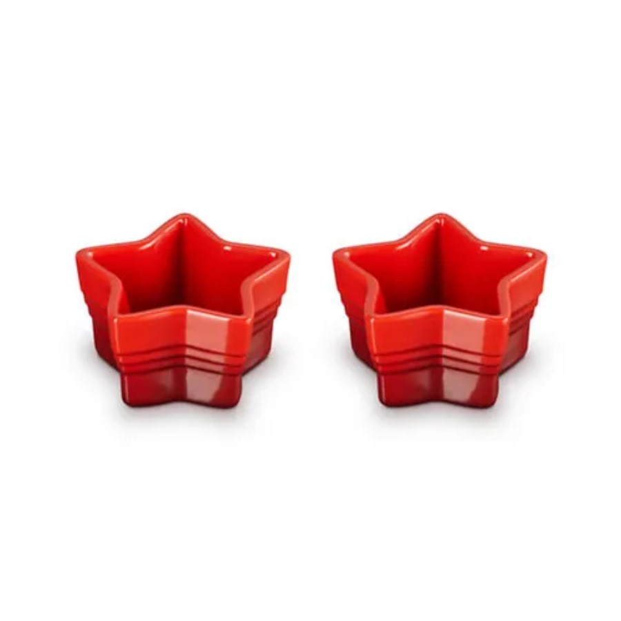product image Le Creuset Set of 2 Star Ramekins Cerise 