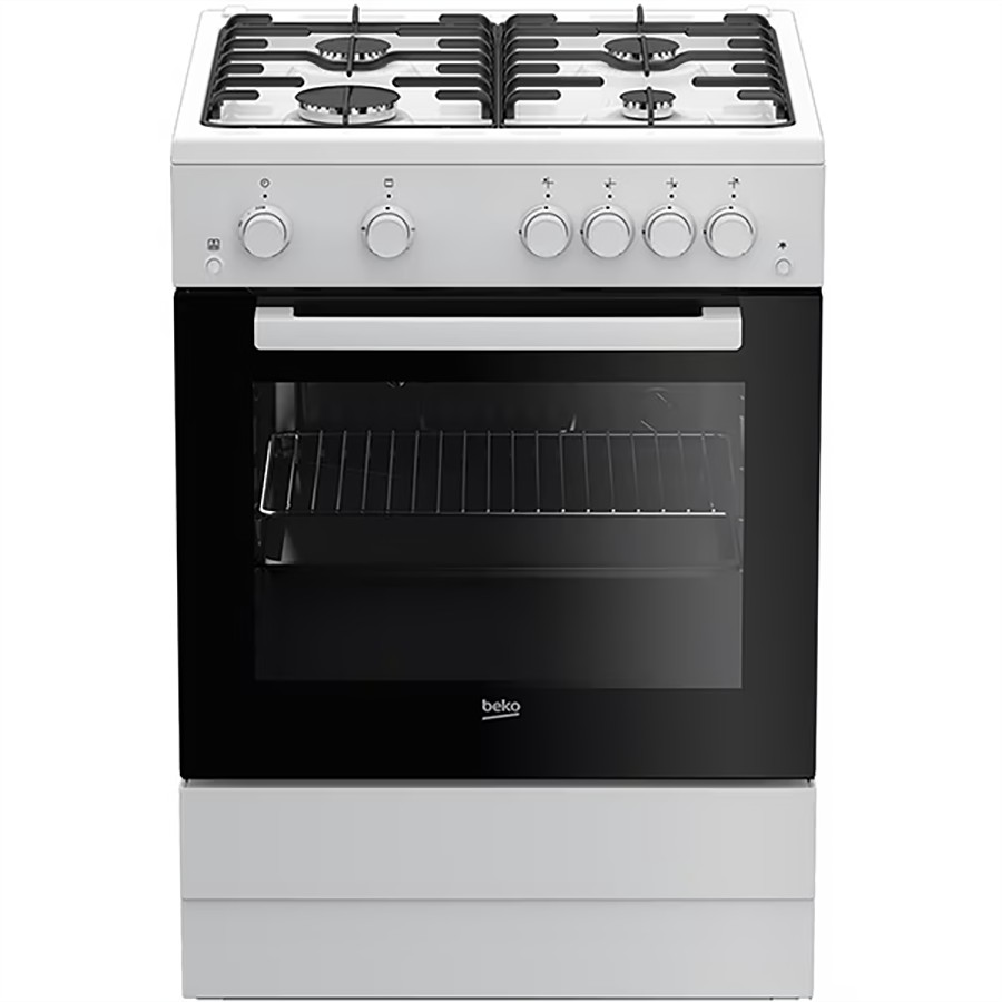 product image Beko Cooker Gas With 4 Burners White H 85 cm x W 60 cm x D 60 cm