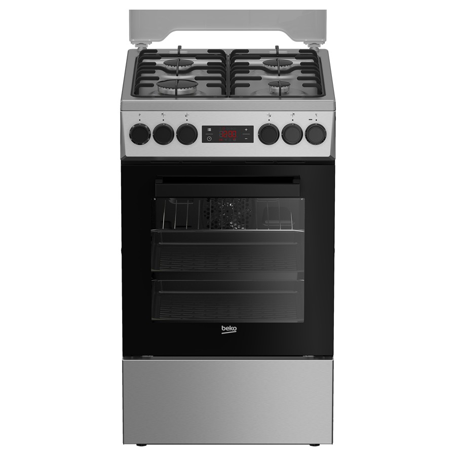 product image Beko Cooker Gas Black & S/Steel 4 Burner H 85cm x W 50cm x D 60cm