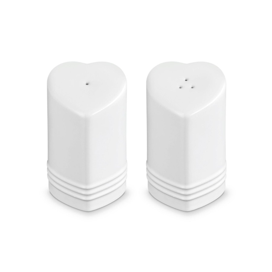 Le Creuset Heart Salt&Pepper Shakers Wht Image