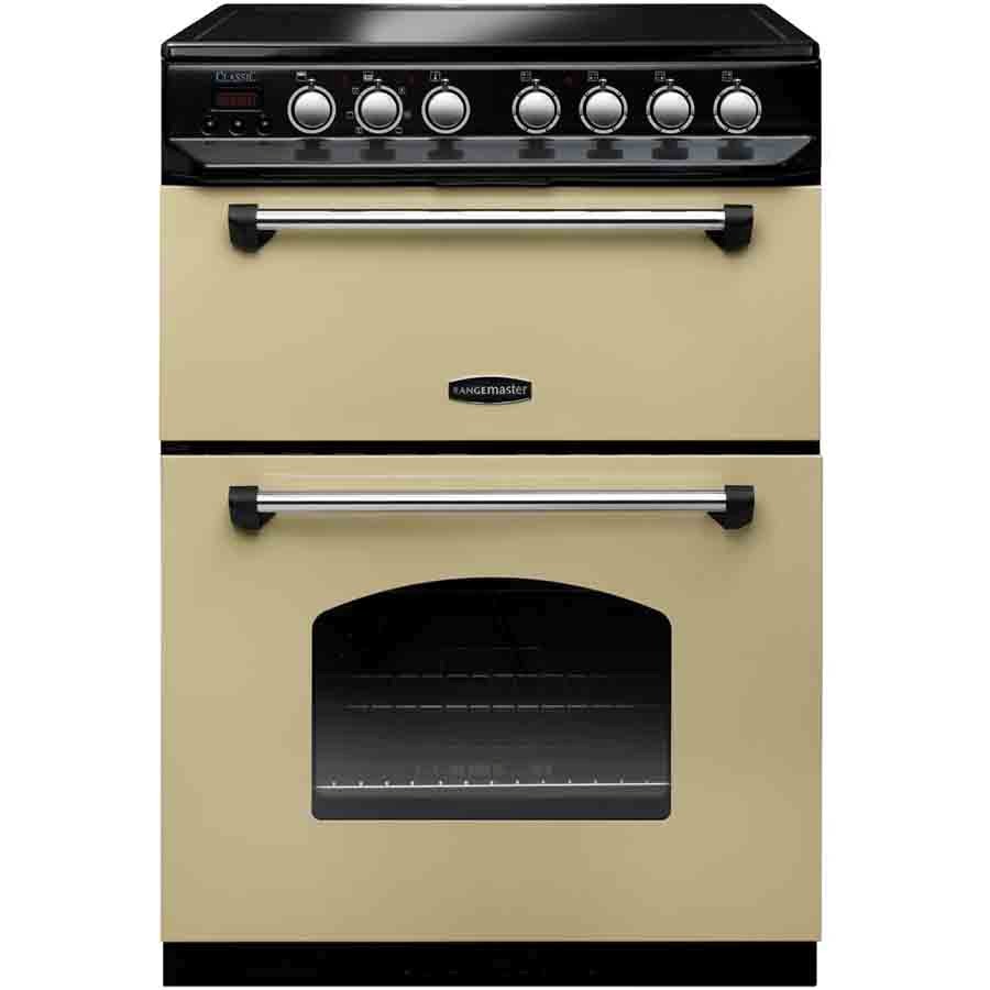 product image RangeM Class Cooker Ceramic Cream With Chrome Trim 
H 89.50cm x D 65.40cm x W 60.00cm