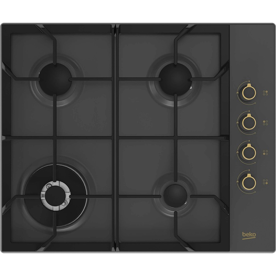 product image Beko Hob Gas 4 Burners Black 60 cm H: 3.9 cm x W: 58 cm x D: 51 cm