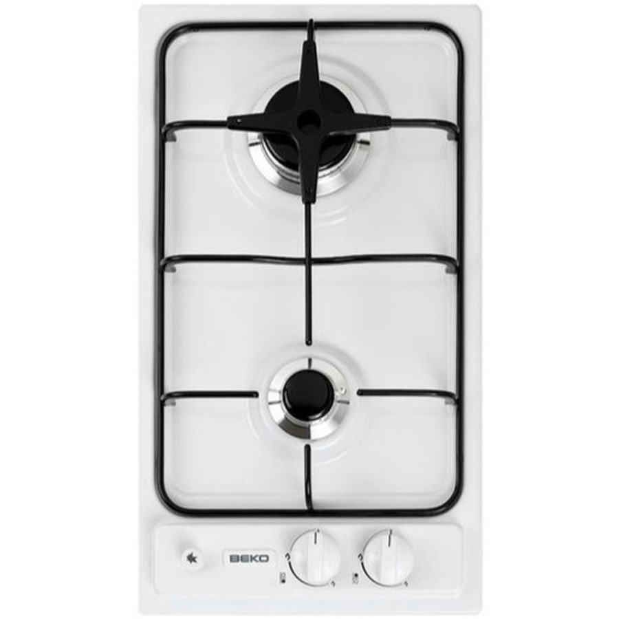 product image Beko Hob Gas 2 Burners White 30 cm H 7.5cm x W 29cm x D 51cm