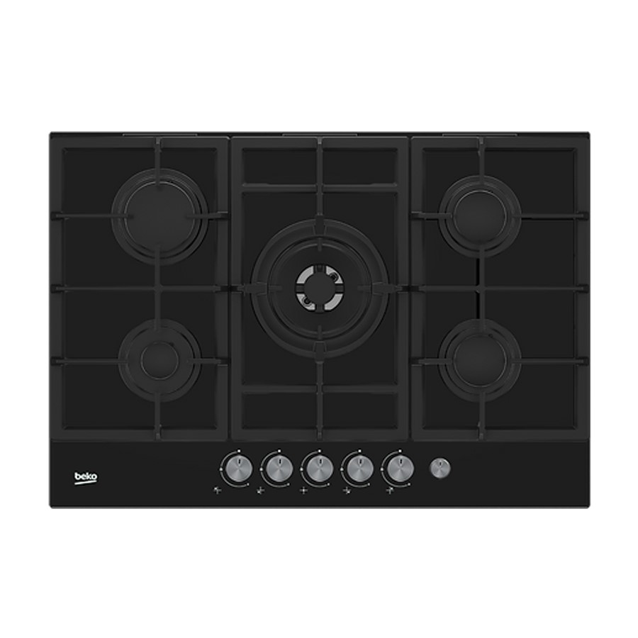 product image Beko Hob Gas 5 Burners Black Glass 75 cm H 4.60 cm x W 75.00 cm x D 52.40 cm