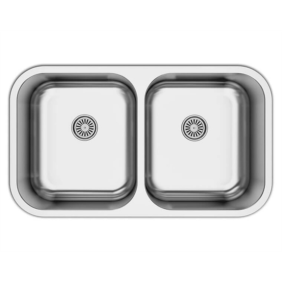product image Asil Sink 2 Bowls No Drain 79 x 46 cm Universal Brushed