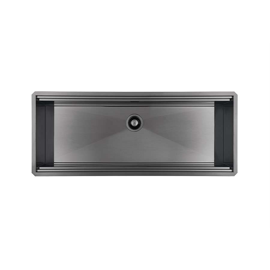 product image Foster Sink H/Hour U/Mount Gun Metal 8100600 Black Grid 
8200002 Bamboo chopping Board