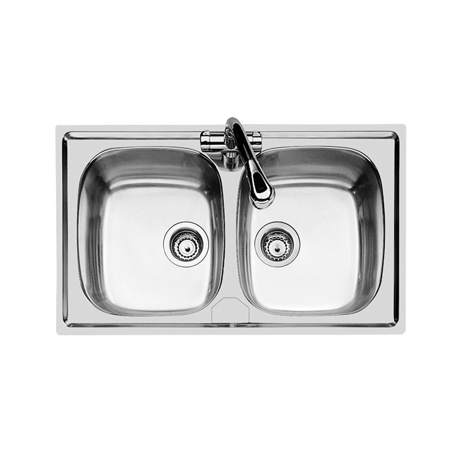 product image Foster Sink 2 Bowls S/Steel 86 x 50 cm Standard Edge 8 mm