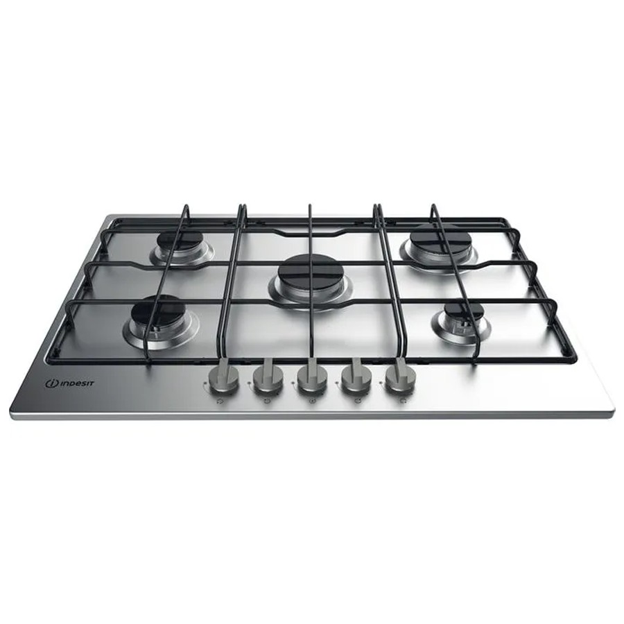 product image Indesit Gas Hob 5 Burners Inox 75 cm H 3.80cm x D 51.00cm x W 75.00cm