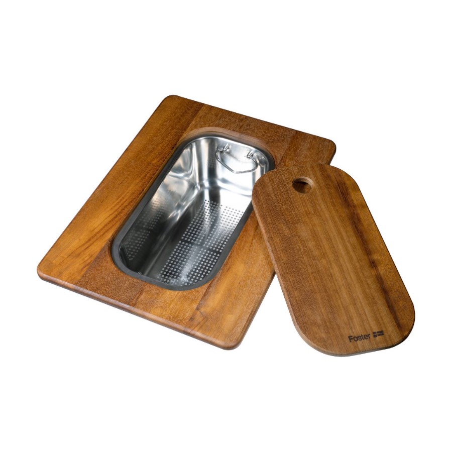 Foster Wood Cutting Board With Colander Image