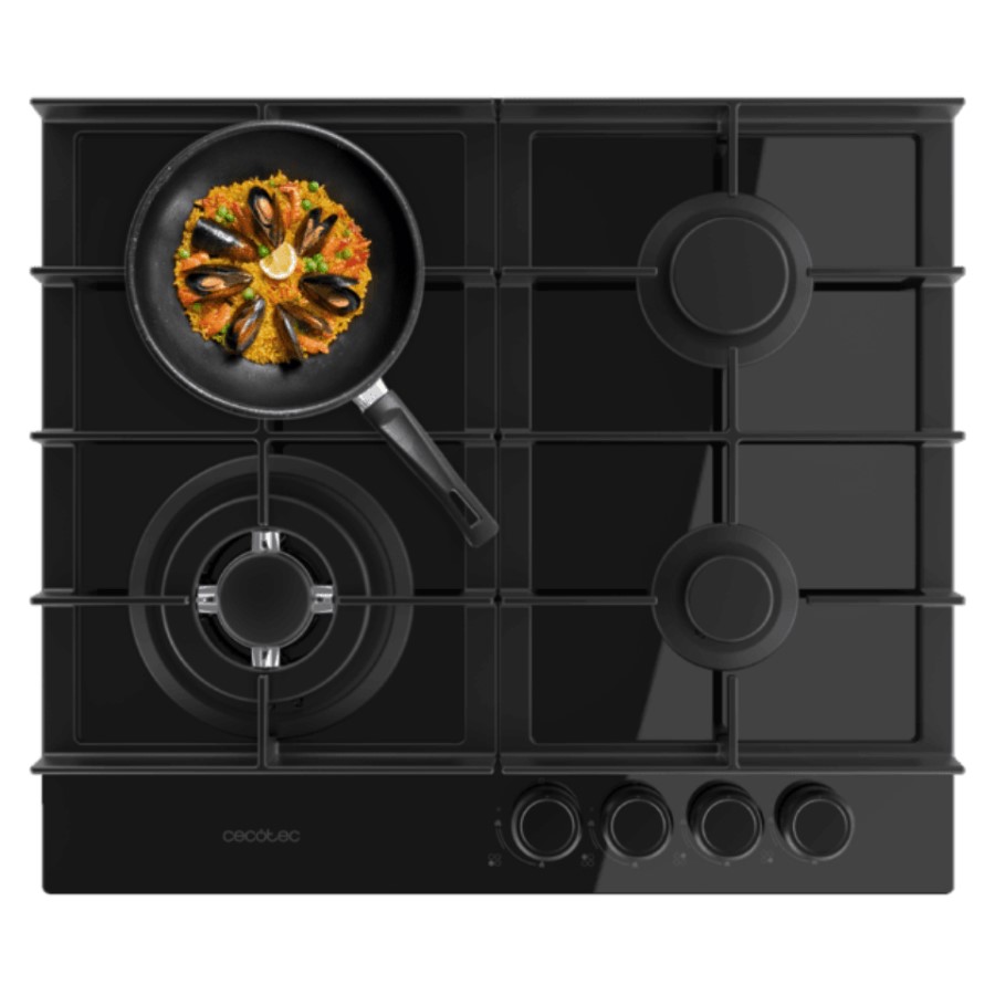product image Cecotec Hob Gas 4 Burners Black H 10.30 cm x W 58.30 cm x D 51.00 cm