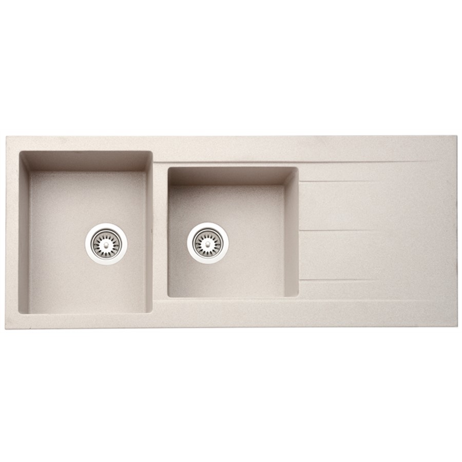 product image Asil Sink 2 Bowl Beige Granite 116x50 cm 