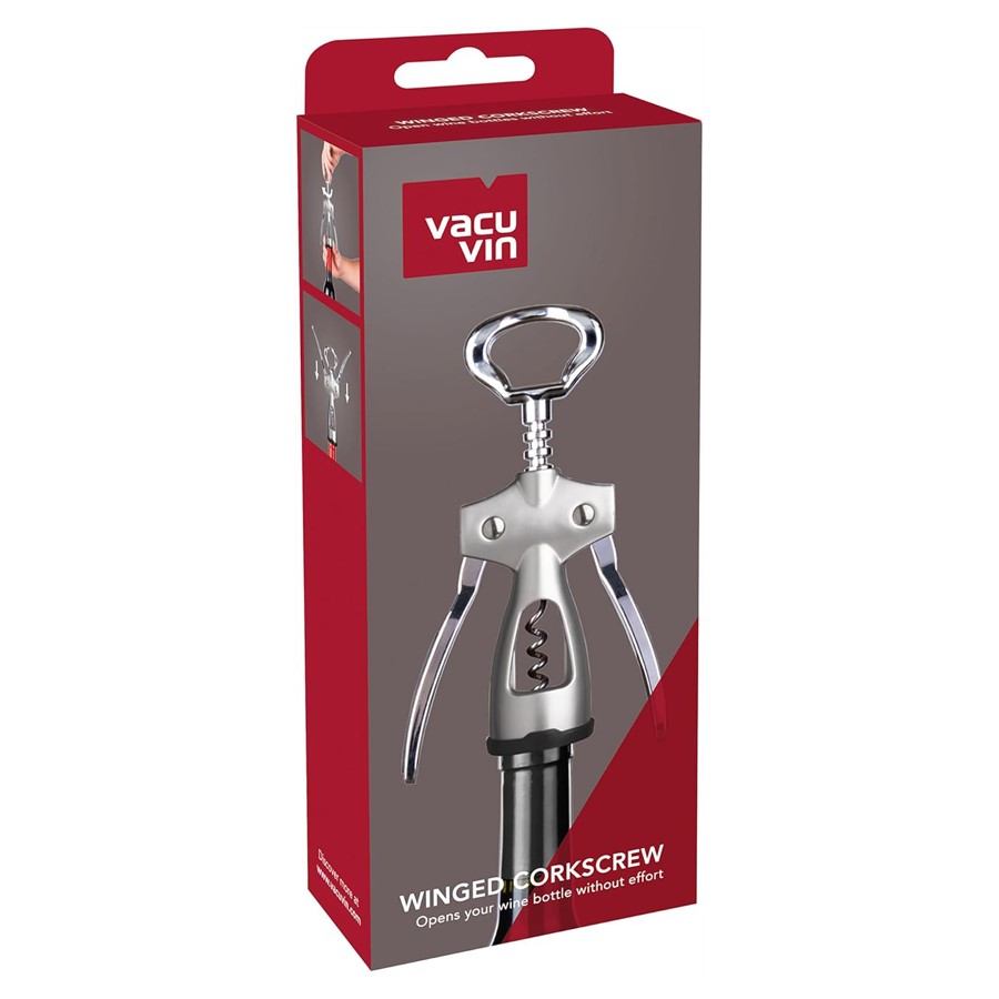 product image Vacuvin Winged CorkScrew Silver Box 