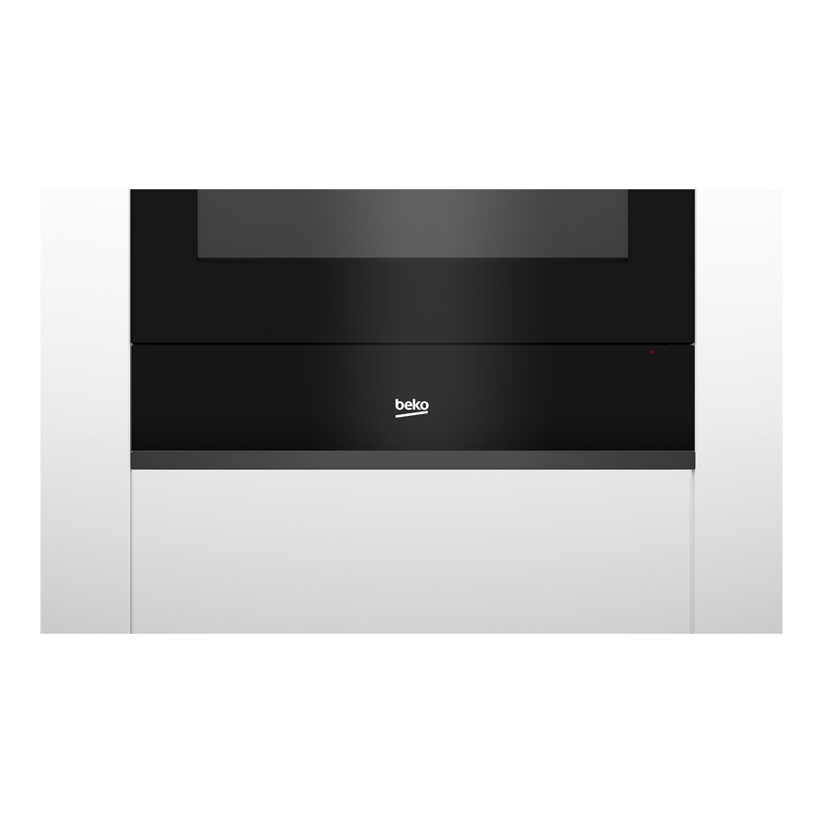 product image Beko Warmer Drawer Black Dark Inox Trim H 14cm x W 59.5cm x D 54.5cm