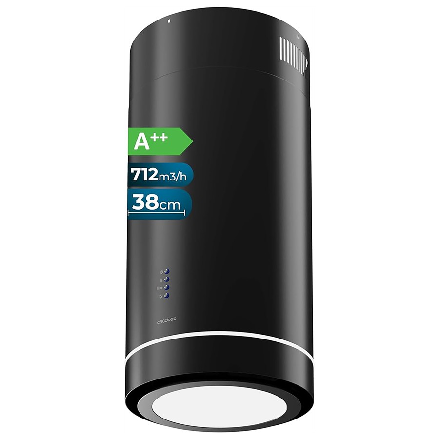product image Cecotec Island Hood Round Extractor 38cm Black Finish