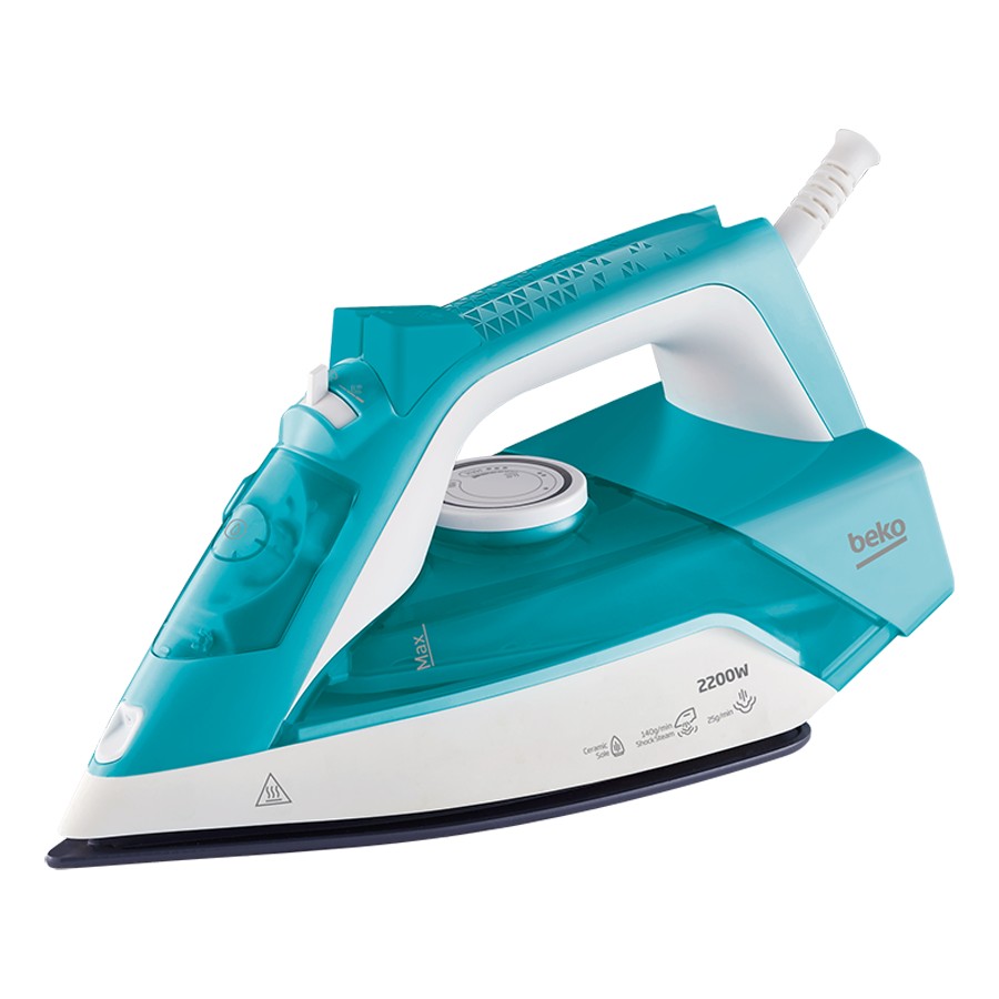 product image Beko Steam Iron Ceramic Sole 2200 W Turqoise