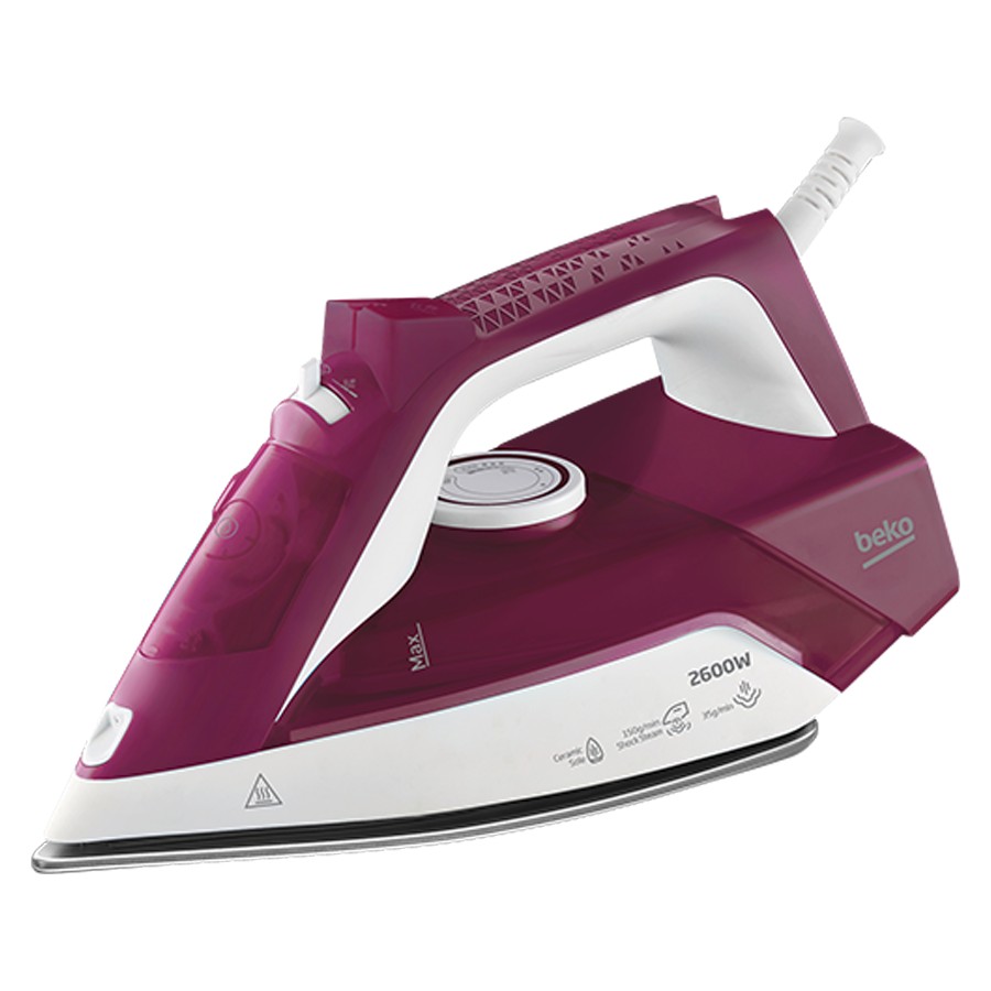 product image Beko Steam Iron Ceramic Sole Red 2600 W 
