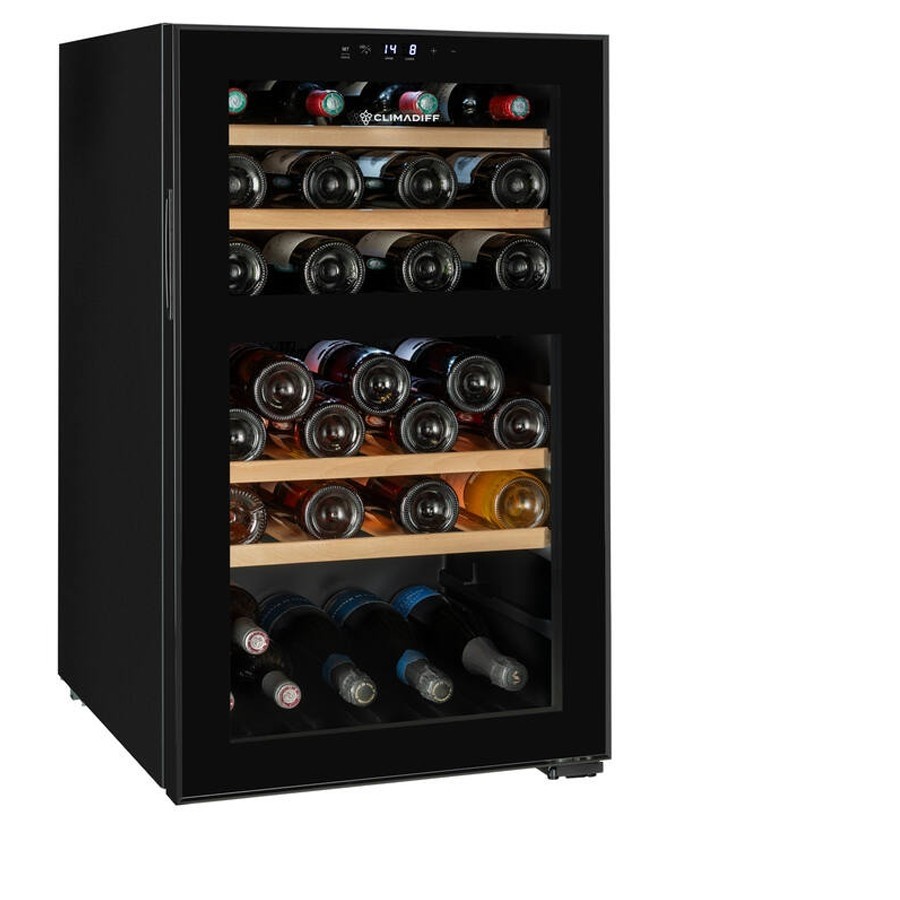 product image Climadiff Wine Dual Zone Cellar 52 Bott. H 83.5cm x W 49.5cm x D 59.8cm Blk