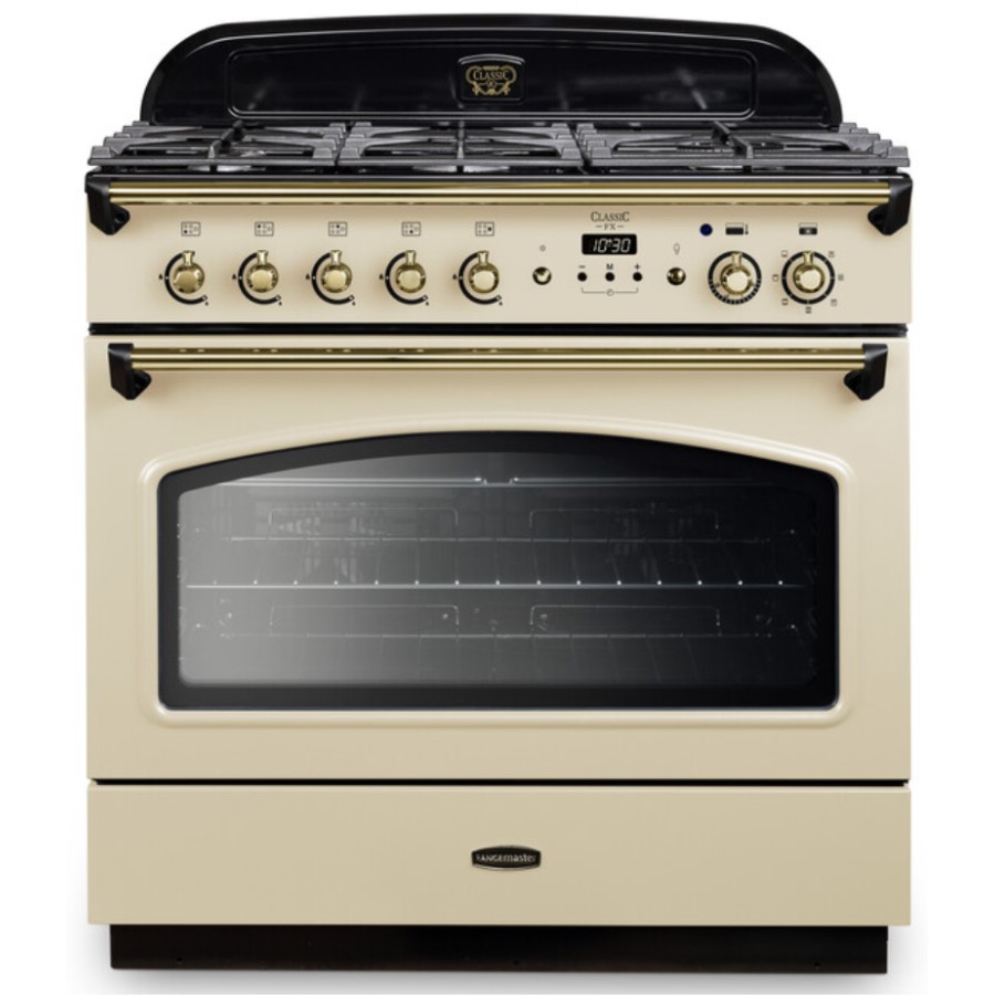 product image RangeM Class FX 90 cm DF Cream/Brass GB/IE 
H 90.80/93.00cm x W 90.00cm x D 60.80cm