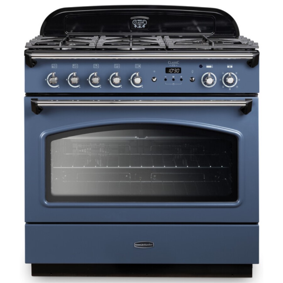 product image RangeM Class FX 90 DF Stone Blue GB/IE H 91.30/93.00 cm x W 90.00 cm x D 60.80 cm