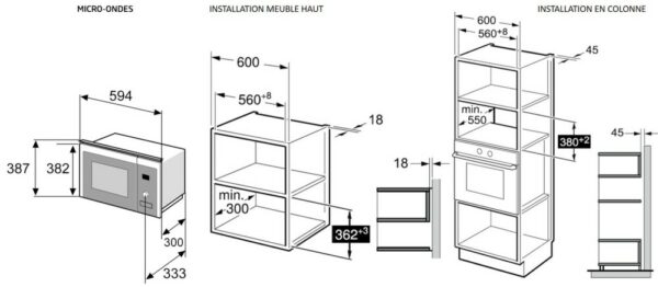 Beko 20 Lt. Built-In Microwave Black - Image 2