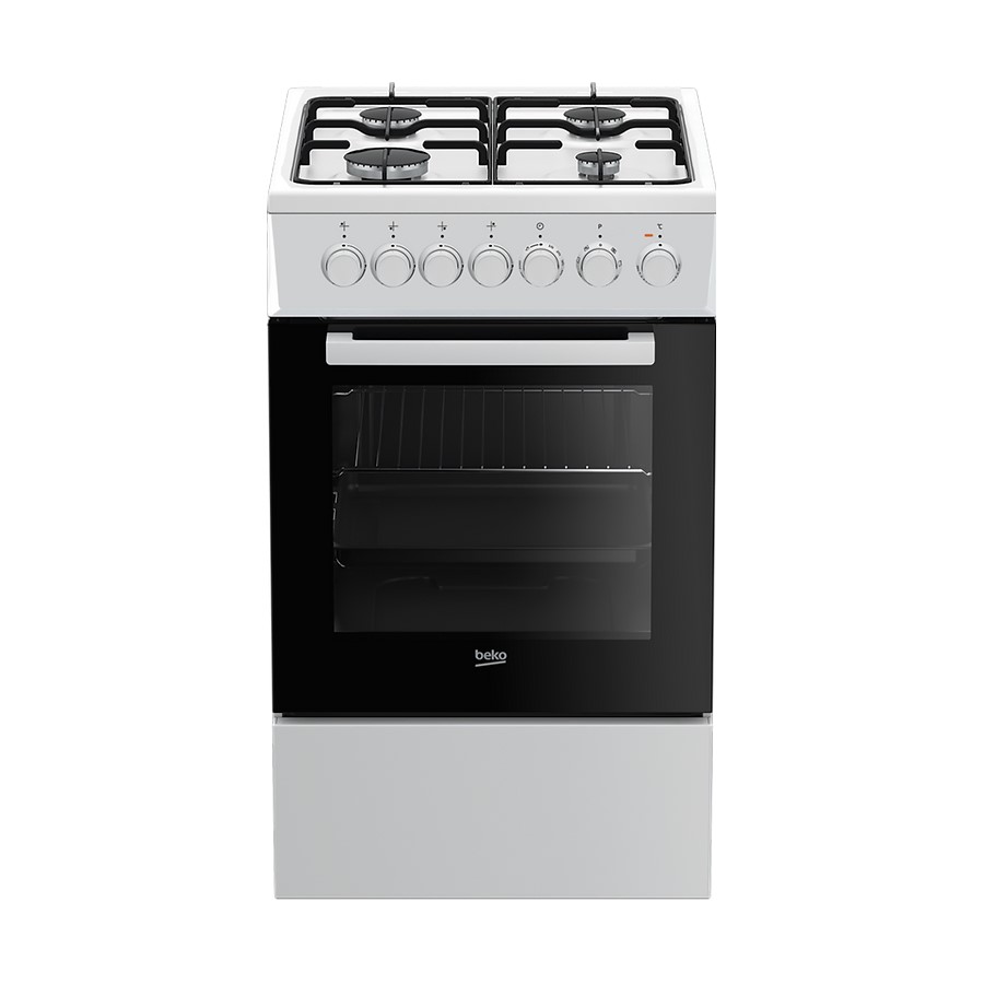 Beko Cooker Dual Fuel 50cm White