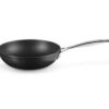 Le Creuset Toughened Non-Stick Deep Frying Pan 24cm Black - Image 2