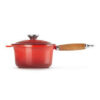 Le Creuset Cast Iron Wooden Handle Saucepan 18cm 1.8L - Image 2