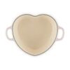 Le Creuset Cast Iron Heart Shaped Casserole with Heart Knob Shell Pink - Image 3