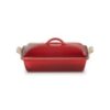 Le Creuset Stoneware Rectangular Casserole with Press 28cm 1.1L Cerise