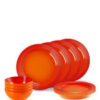 Le Creuset Stoneware 12-piece Vancouver Dinnerware Set Flame
