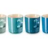 Le Creuset Stoneware Set of 4 Metallics Mug 350ML Multicolour