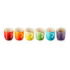 Le Creuset Stoneware Rainbow Set of 6 Cappuccino Mugs 200ML