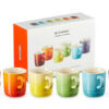 Le Creuset Stoneware Rainbow Set of 6 Cappuccino Mugs 200ML - Image 2