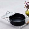 Le Creuset Toughened Non-Stick Sauteuse with Glass Lid 28cm Black - Image 3