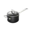 Le Creuset Non-Stick Saucepan with Glass Lid & Helper Handle 16cm Black