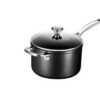 Le Creuset Non-Stick Saucepan with Glass Lid & Helper Handle 18cm Black - Image 2