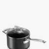 Le Creuset Non-Stick Saucepan with Glass Lid & Helper Handle 20cm Black