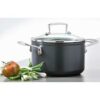 Le Creuset Non-Stick Deep Casserole with Glass Lid 24cm Black - Image 3