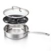 Le Creuset 3-ply Stainless Steel Egg Poaching Pan with Glass Lid 20 x 5 cm - Image 2