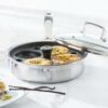 Le Creuset 3-ply Stainless Steel Egg Poaching Pan with Glass Lid 20 x 5 cm - Image 3